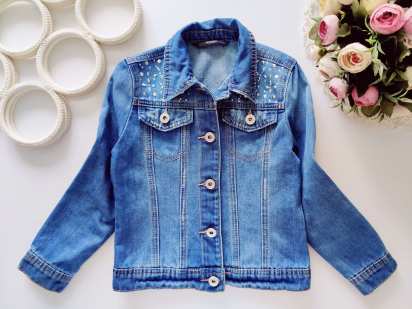 6,7 лет, рост 116,122 Джинсовка для девочки