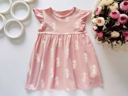 12,18 мес, рост 83 Платье в морских ежиках