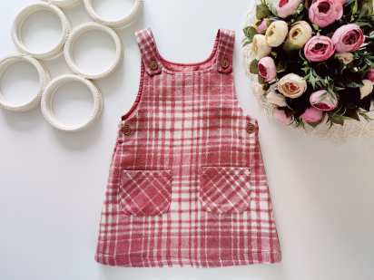 12,18 мес, рост 80,86 Теплый детский сарафан