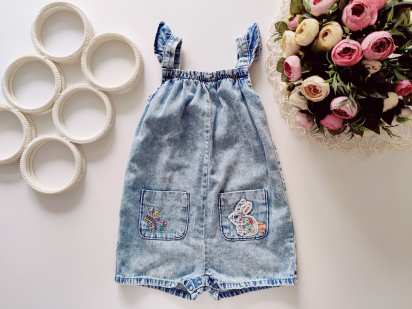 12,18 міс, зріст 86 Тонкий джинсовий ромпер