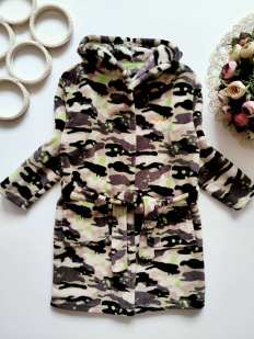 6,7 років, зріст 116,122 Махровий халат комуфляжного забарвлення