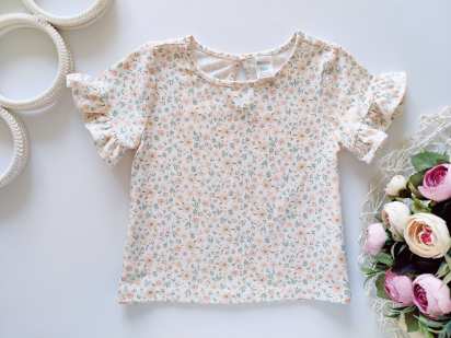18 міс, зріст 86,92 Ніжна квіткова дитяча футболка