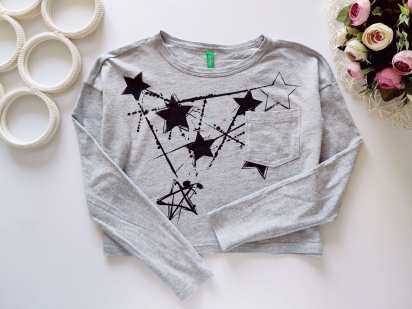 8,9 лет, рост 140 Укороченый лонгслив