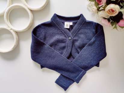 1,5,2 года, рост 86,92 Блестящее синее болеро под платье