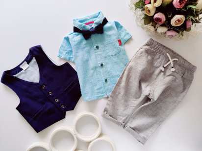 6-12 міс, зріст 74-80 Ошатний костюм для хлопчика