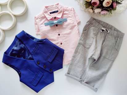 6-12 міс, зріст 74-80 Ошатний костюм для хлопчика