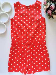 9 років, зріст 134 Ромпер у горох