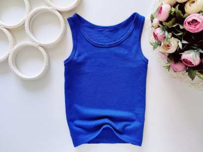 3,4 роки, зріст 98,104 Синя майка для хлопчика