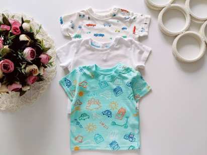 0-3 міс Набір нових футболок для новонародженого