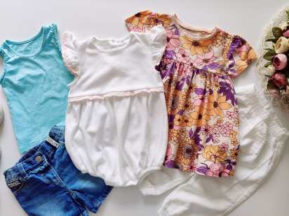 9,12 міс, зріст 74,80 Сукня, ромпер, майка, шорти джинс