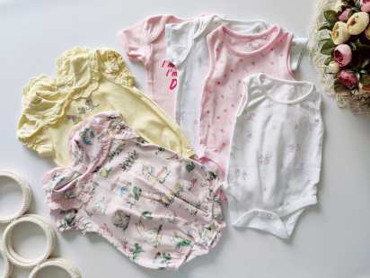 3 міс Набір літніх боді дівчинці