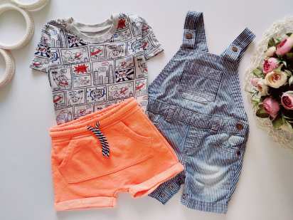 9,12 міс, зріст 74,80 Ромпер, шорти, футболка