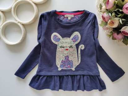 12,18 мес, Красивый лонгслив с мышой