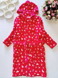 4,5 років, зріст 104,110 Рожевий халат у сердечках