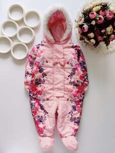 6,9 мес, рост 68,74 Красивый демисезонный комбинезон девочке