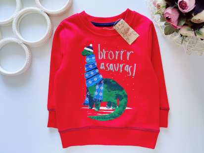 12,18 міс, зріст 80,86 Новий світшот на флісі з динозавром