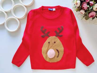 4,6 лет, рост 110,116 Играет и мигает, новогодний детский свитер