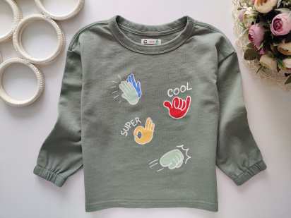 5,6 лет, рост 110,116 Кофта хаки