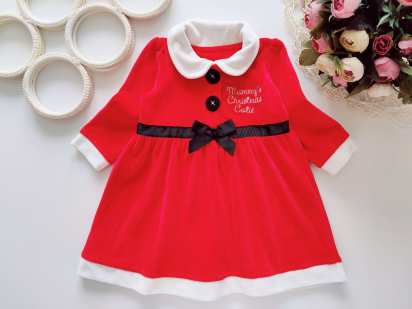 6,9 мес Теплое новогоднее платье