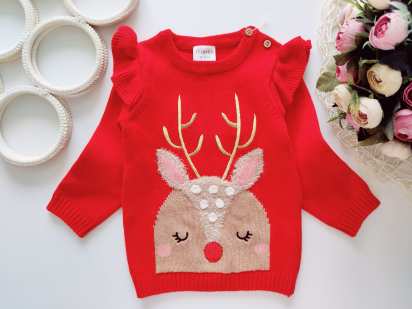 9,12 мес, рост 80 Новый новогодний свитер