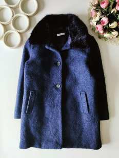 8 лет, рост 128 Теплое шерстяное пальто