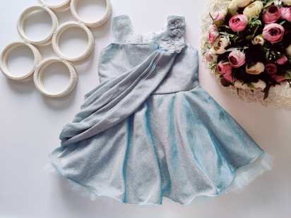 18 мес, рост 86 Нарядное блестящее пышное платье