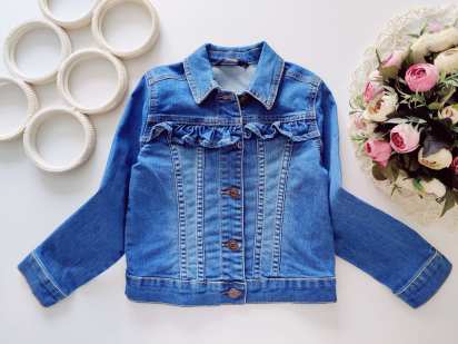 6,7 лет, рост 116,122 Стрейчевая джинсовка