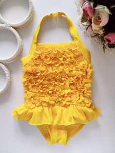 9,12 мес, рост 76 Яркий желтый купальник