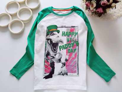 10 років, зріст 140 Реглан з динозавром