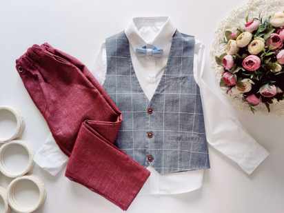 6,7 років, зріст 122 Ошатний брючний комплект