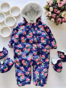 6,9 мес, рост 68,74 Теплый деми комбенизон