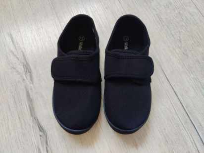 29 (19 см) Чорні кеди на липучках, змінне взуття