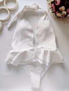 S-ка Білий жіночий купальник