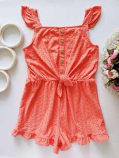 10 років, зріст 140 Морквяний ромпер