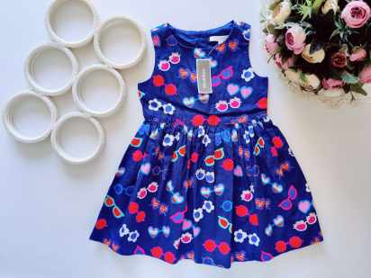 12,24 мес, рост 92 Новое хлопковое платье
