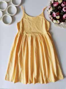 10,11 лет, рост 140,146 Новый желтый сарафан