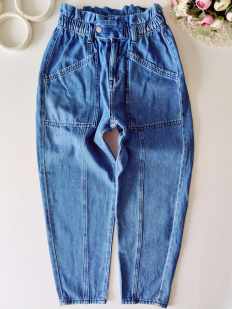 10 лет, рост 140 Джинсы мом на резинке