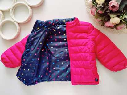 12,18 мес, рост 80 Двухсторонняя демисезонная курточка на синтепоне