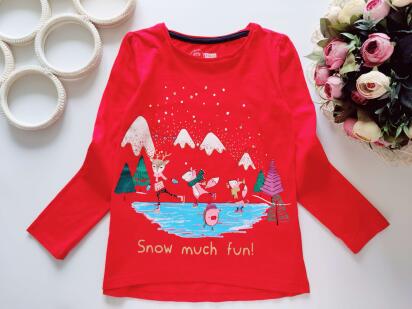 6,7 лет, рост 122 Красивый новогодний реглан