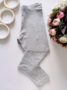 9,10 лет, рост 134,140 Трикотажные серые лосины стретч