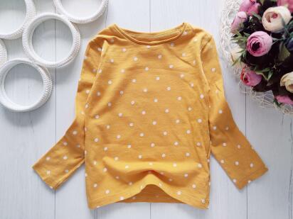 2,3 года, рост 98 Жолтый реглан в горох