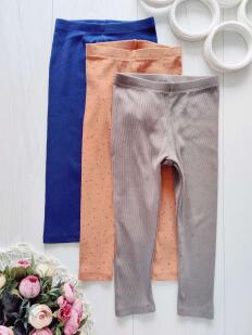 2,4 года, рост 98 Набор лосин в рубчик