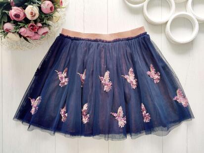 9,10 років, зріст 134,140 Спідниця фатин у паєтках