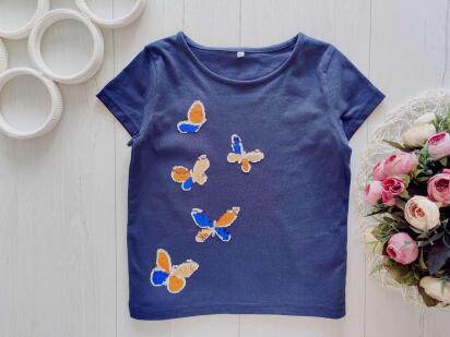 8 лет, рост 128 Футболка с пайетками