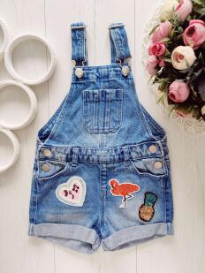 3,4 года, рост 104 Джинсовый комбинезон шортами