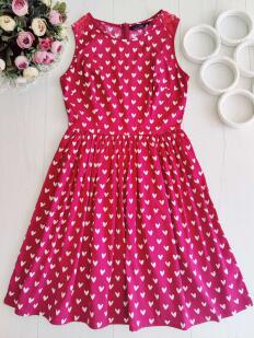 8\36 Легкое летнее платье в сердечках