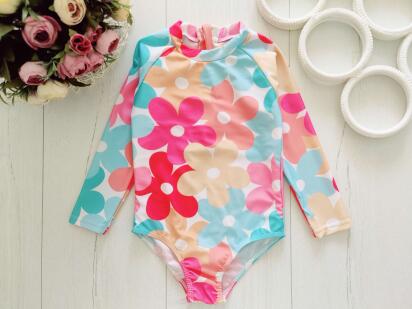 18,24 мес, рост 90 Новый купальник с рукавами детский