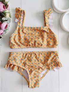 5,6 лет, рост 116 Раздельный детский купальник