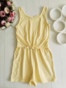 8 лет, рост 128 Желтый ромпер летний