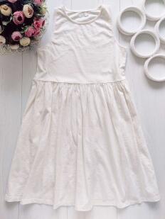 11 лет, рост 146 Нежный натуральный сарафан